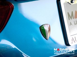 FIAT 124 Badges - Carbon Fiber - Italian Theme Shield